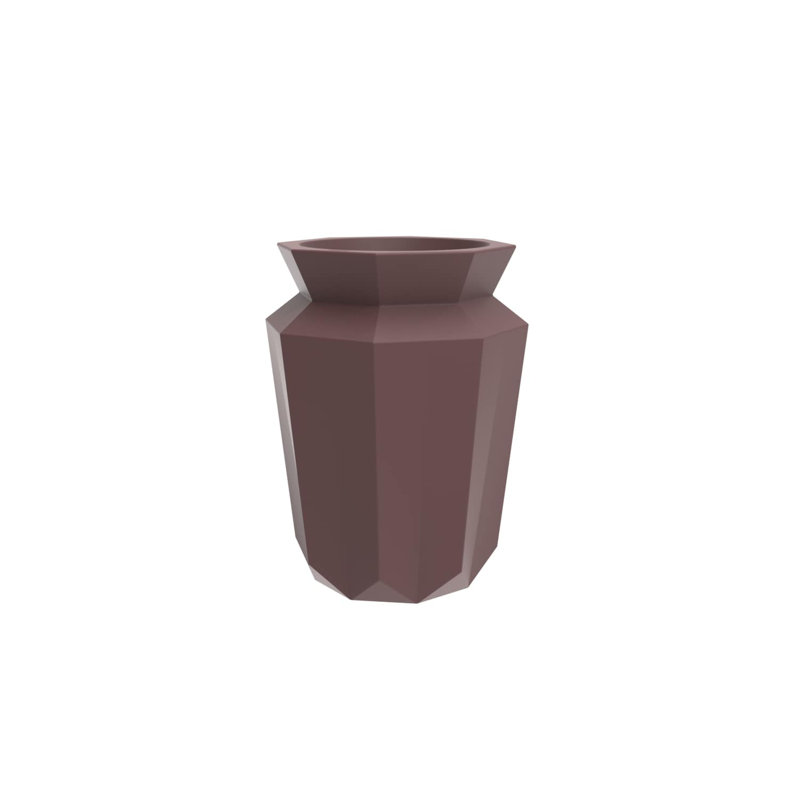 Origami - Hasu Planter, 31.5" H x 22.5" W x 22.5" D, Garnet