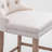 Contemporary Velvet Upholstered Barstools With Button Tufted Decoration And Wooden Legs, And Chrome Nailhead Trim, Leisure Style Bar Chairs,Bar Stools, Set Of 2 (Beige),SW2002BG(Dining Set)
