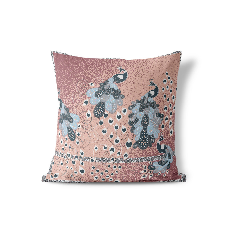 Housse de coussin intérieur / extérieur en polyester Cynae, 18 po x 18 po, Rose