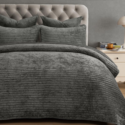 Ensemble d'édredon en velours PHF Luxury