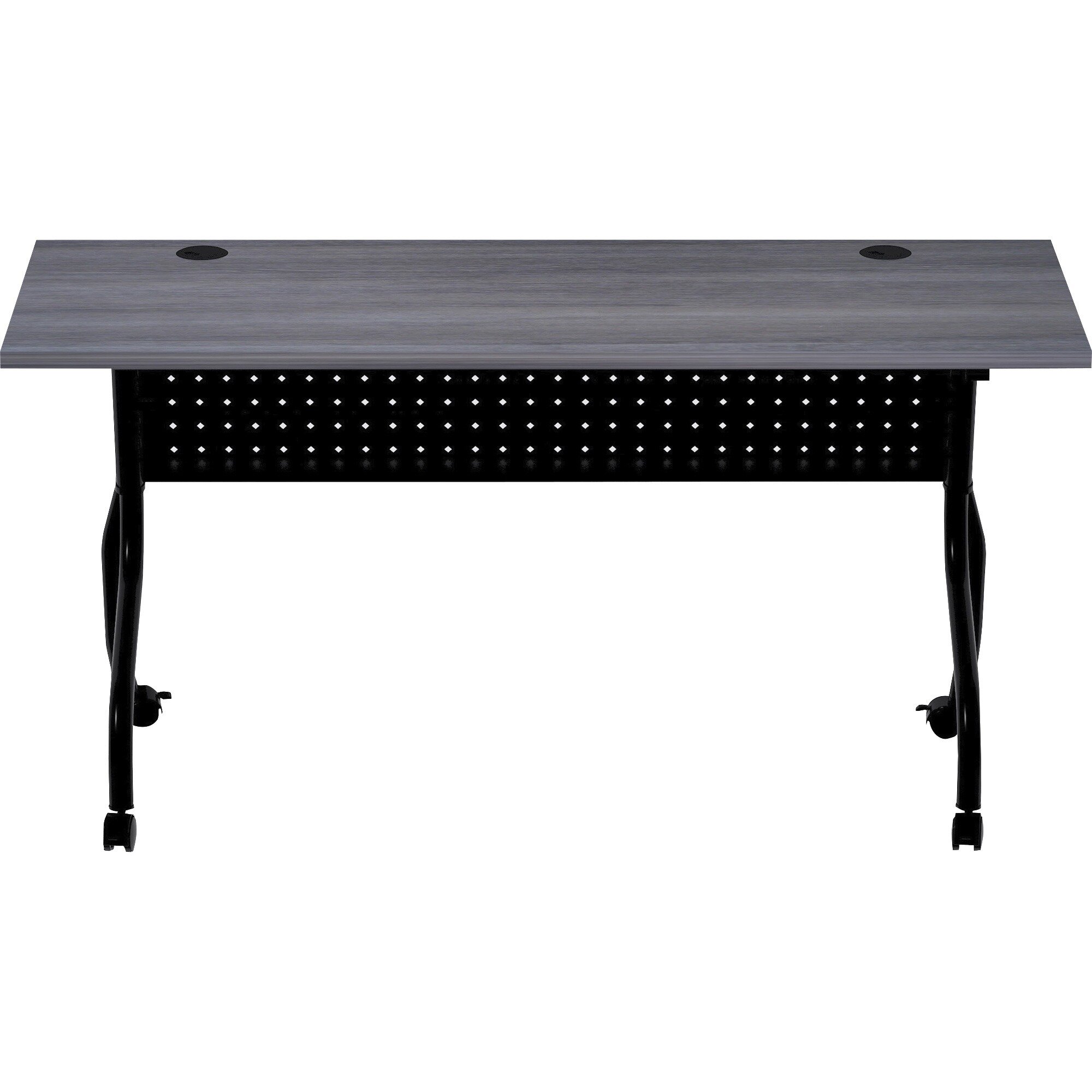 Rectangle 2 Person Flip Top 29.5'' L Training Table with Casters and  Modesty Panel