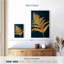 Harnek, feuilles d'or sur bleu marine I-108242586