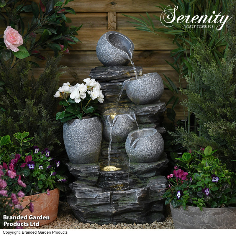Weather Resistant Floor Fountain with Light