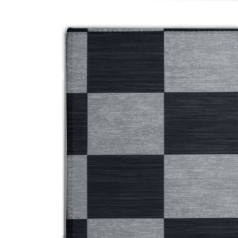 Tapis d'intérieur et d'extérieur à carreaux gris, Rectangle 4pi x 6 pi