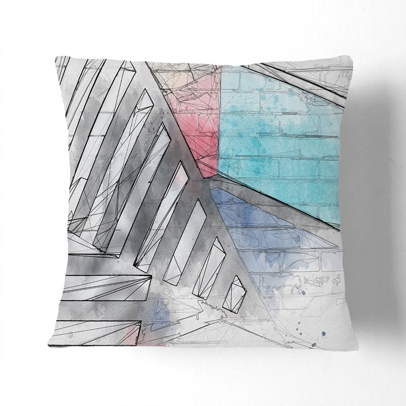 Abstract Square Cushion, 55cm H x 55cm W x 20cm D