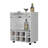White 8-Bottle Rack Bar Cart