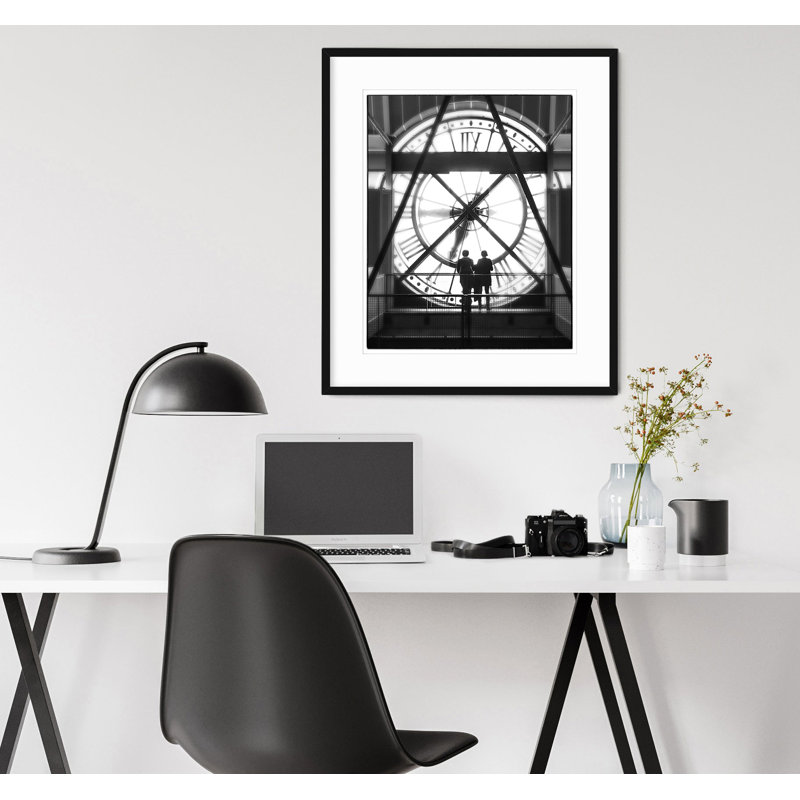 Paris Time - Photographie de cadre photo sur papier, H 28 po x l 23,5 po, Cadre noir