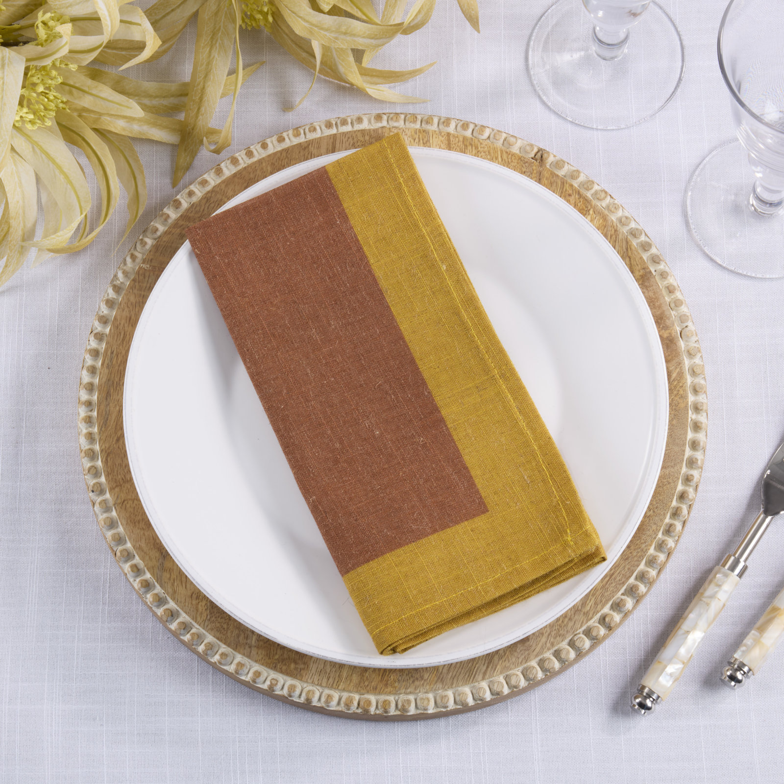 Bythorn Linen Napkin, Rust