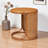 Demetric Large Bohemian Honey Rattan End Table-2093963597