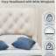 Lit double en suède pleine grandeur - Décorez l'espace de la chambre principale avec un accent doux et paisible