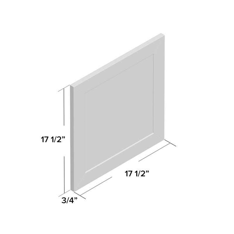 Miroir d'appoint Cormier, H 17,5 po x l 17,5 po, Blanc