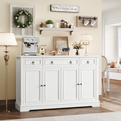 Broadview 54" Sideboard Buffet with Drawers, Dining Cabinet with Adjustable Shelf