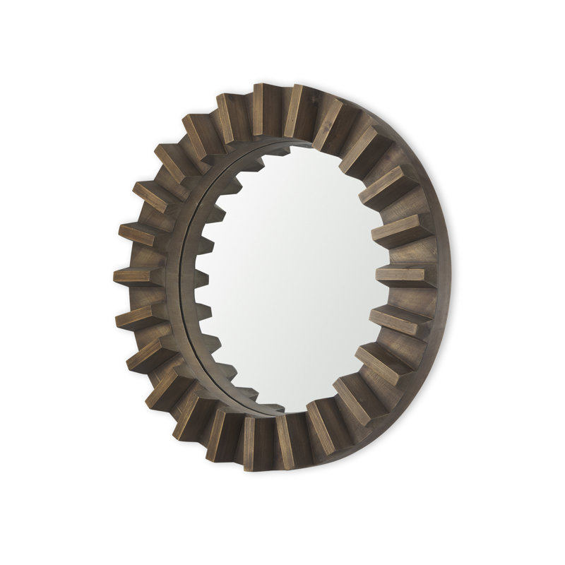 Miroir d'appoint Teston, 26 po x 26 po, Brun
