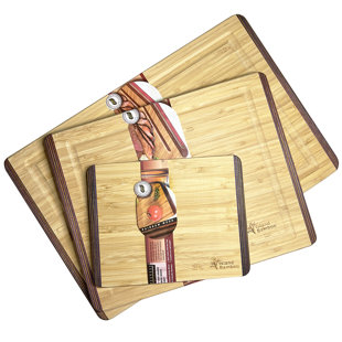 Bamboo Cutting Board Set With Pakka Edging
