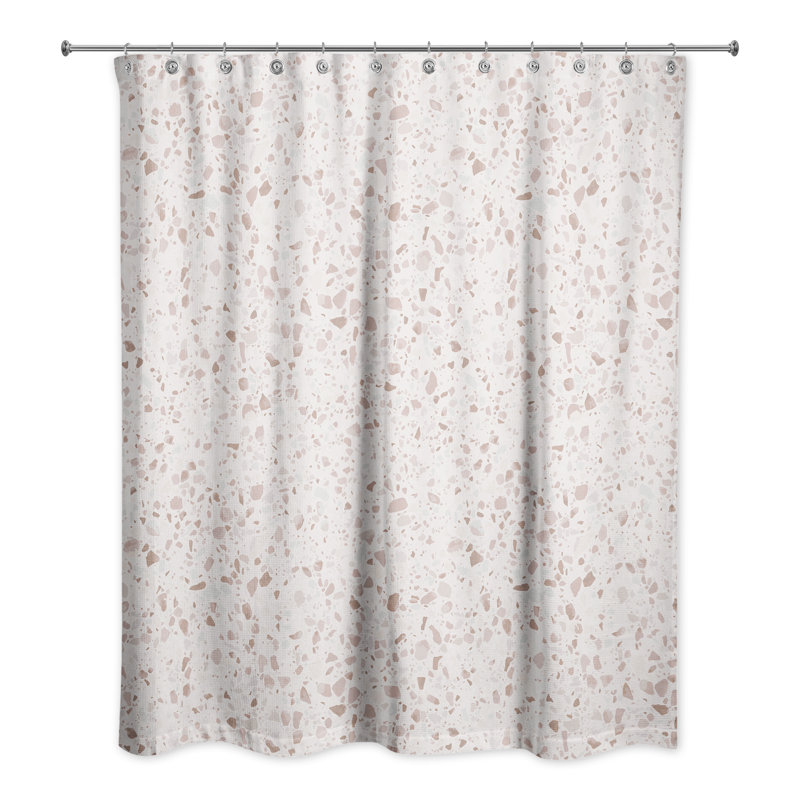 Rideau de douche simple Alondria, Rose