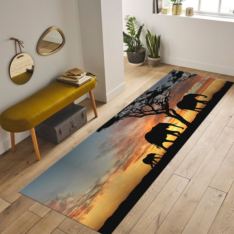 Exquisite Non Woven Soft Type Printed Rug with Intricate Floral Pattern for a Touch of Elegance in Your Living Space