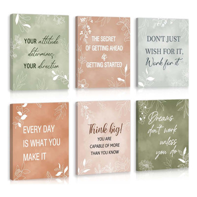 6 Piece Wrapped Canvas Wall Art