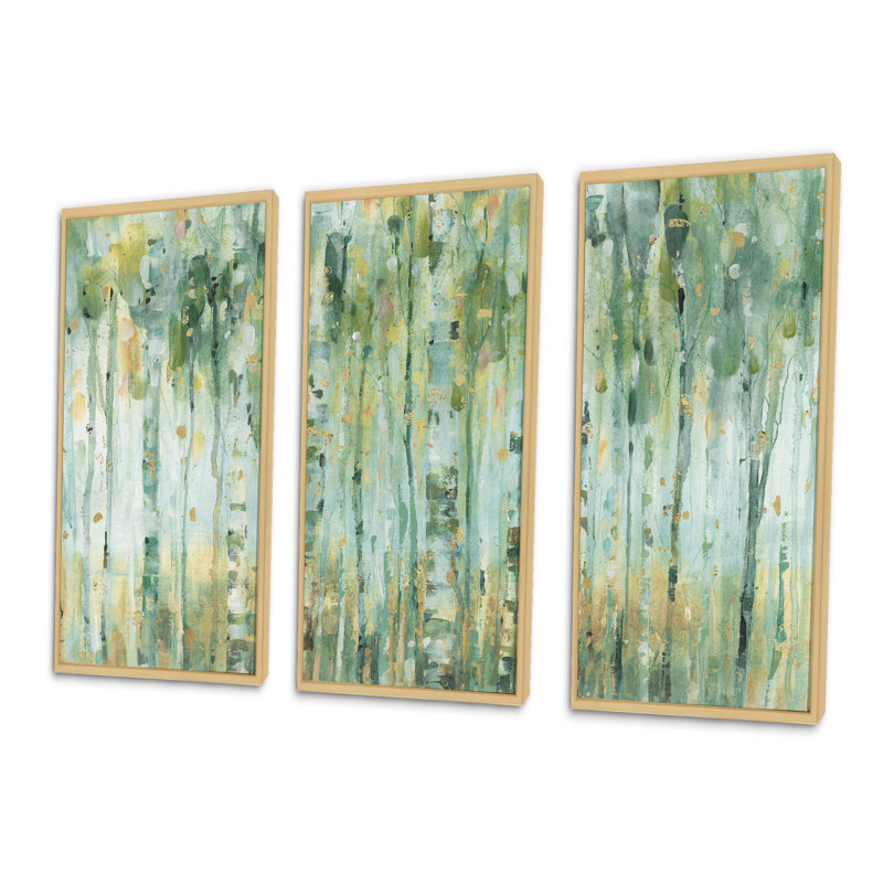 «The Birch Forest II», ensemble d'art mural sur toile encadré traditionnel