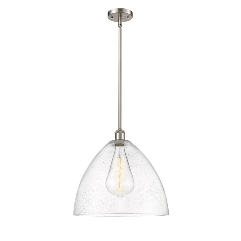 Luminaire suspendu en forme de globe à 1 lumière Angeliz, Ampoule non incluse, H 49,75 po x l 16 po x P 16 po