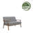 Keevay Fabric Loveseat with Rubberwood Frame-1570370539
