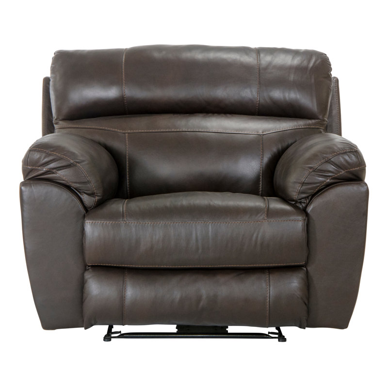 Fauteuil inclinable standard en cuir Alonii, Similicuir chocolat, Électrique