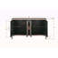Console à quatre portes sculptées de style rétro, vitrine traditionnelle pour le vestibule et le salon, buffet orné avec tablettes de rangement-826146464