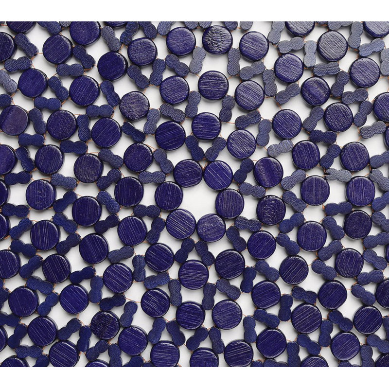 Round Bamboo Placemat, Navy