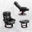 Fauteuils inclinables confortables, cuir et mousse PU, style moderne pour la maison