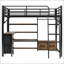 Grand lit mezzanine avec bureau et DEL-1210630971