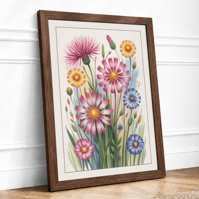 Wildflower Study Botanical - Framed Print