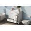Meuble-lavabo compact blanc avec lavabo en céramique, solution de rangement moderne