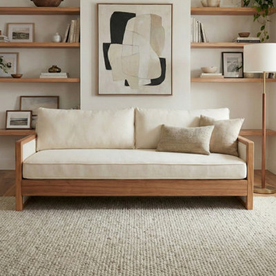 Canapé moderne en tissu d'ameublement en chenille de 77,8 po