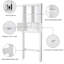 Rangement au-dessus de la toilette l 23,6 po x H 64,96 po x P 7,79 po Manistique-49274982