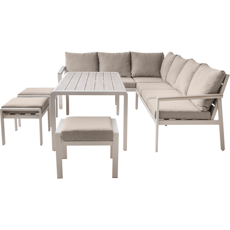 Aruba Outdoor Corner Seating Dining Set With Cushions