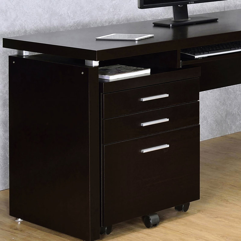 Classeur de bureau 3 tiroirs Cappuccino