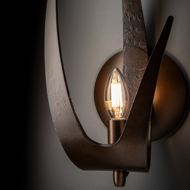 Caribou 1-Light Wall Sconce, Vintage Platinum, Left Orientation