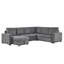 Upholstered Reclining U-Shaped Sectional Reversible