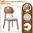 5-Piece Mid-Century Dining Set With 45" Round Pedestal Table And 4 Solid Wood Gray Fabric Chairs-1821352245-1821352243