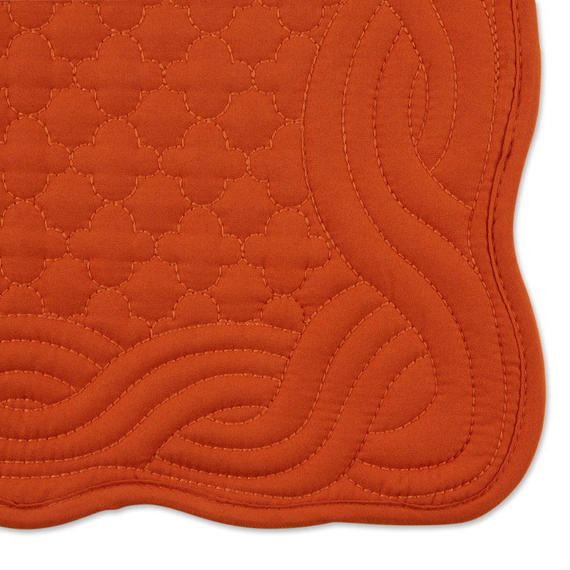 Ensemble de napperons matelassés 6 pièces Aricijana, Orange