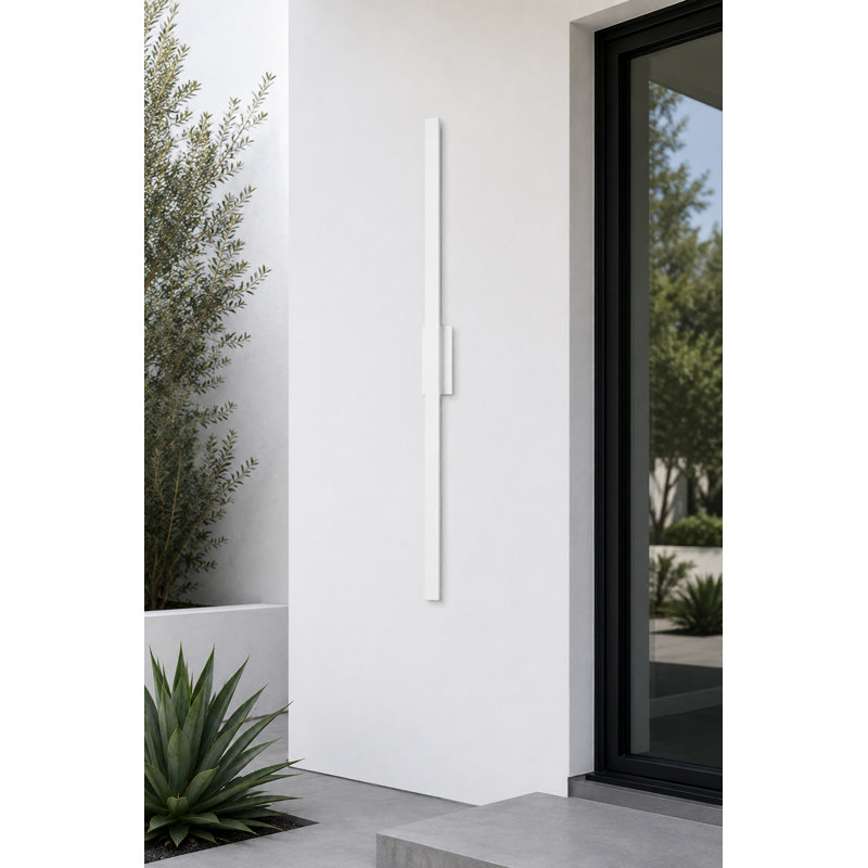 Chesnet-Outdoor Wall Mount, 96" H x 4.5" W x 2.75" D, White