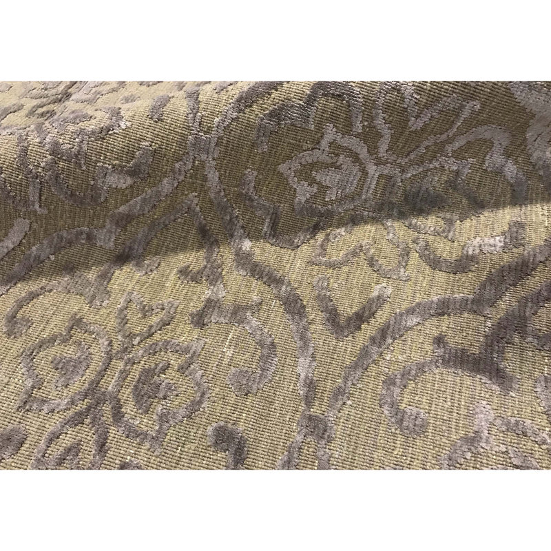 Wool Moroccan Area Rug in Gold