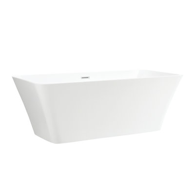 66.9" x 29.5" Freestanding Soaking Acrylic Bathtub