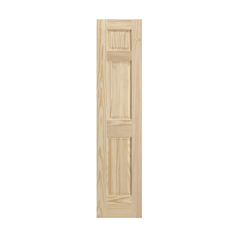 Porte standard à panneaux en bois massif sans finition, 14 po x 80 po