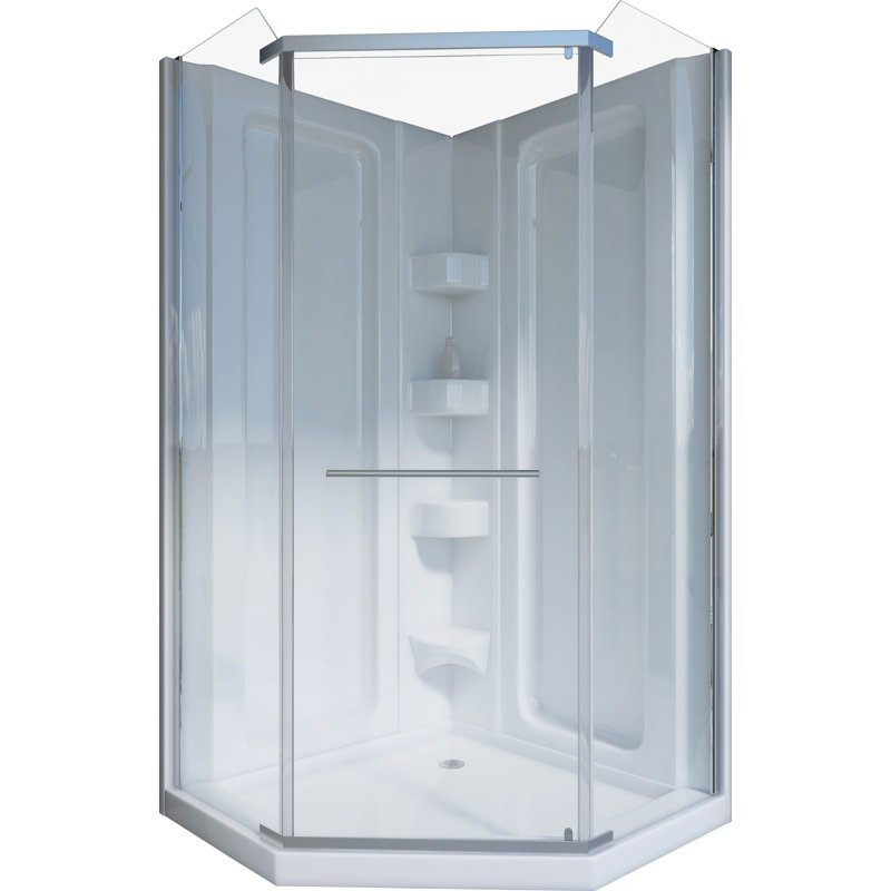 Sorrento 38.75'' W 76.25'' H Framed Neo-angle Shower Kit