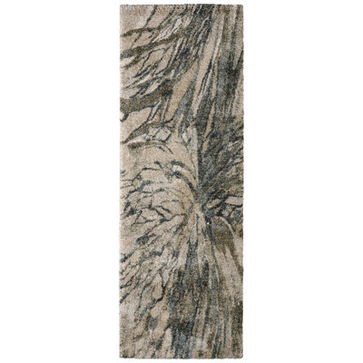 Templas Modern Abstract, Gray/Green/Ivory