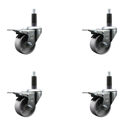 Jeu de roulettes semi-pivotantes extensibles