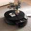 Table basse ronde moderne en bois noir
