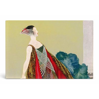 «Elegant Woman in Ornate Cape», art mural sur toile paysage
