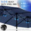 Parasol d'extérieur double face avec base incluse-1891274498