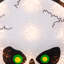 Présentoir à crâne holographique Halloween pour fenêtre